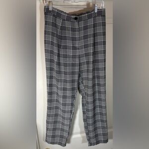 H&M DIVIDED Black and White Tartan Dress Pants